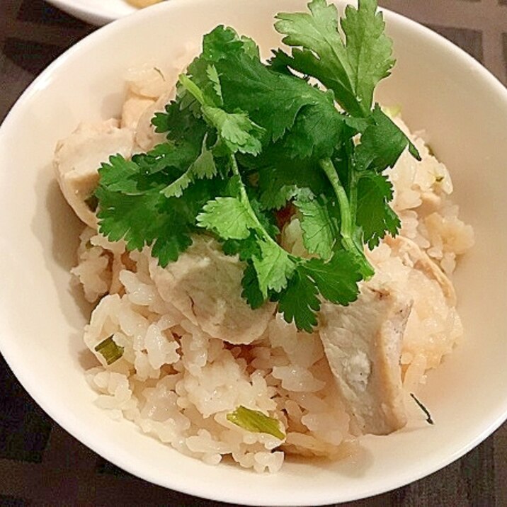 炊飯器でシンガポール風チキンライス